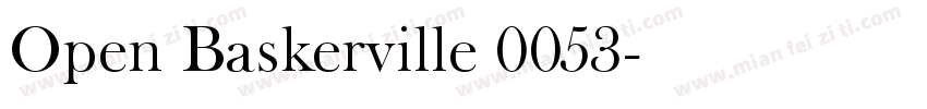 Open Baskerville 0053字体转换